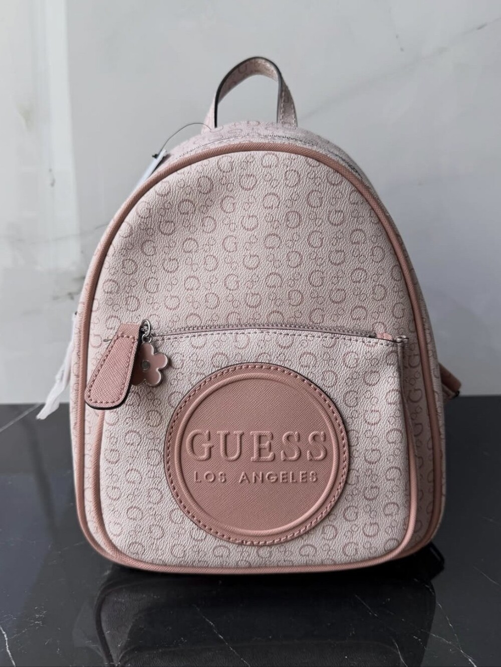 GUESS Los Angeles Pink Logo Mini Backpack
